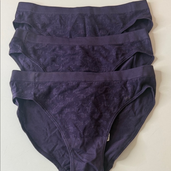 Lauren Ralph Lauren Other - Lauren Ralph Lauren Monogram Mesh Bikini Panties 3 Pairs Size Small / 5